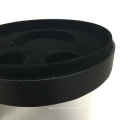 Black Carbon Fiber Round Leather Packaging Gift Box